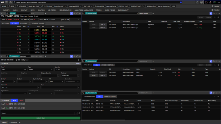 Image showing Spreads trading on Trade App in LSEG Workspace